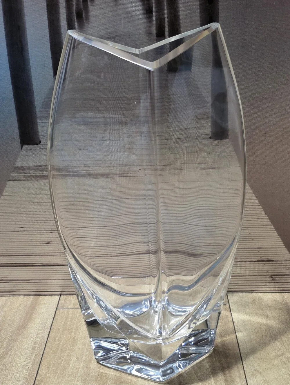 Clear Glass Decorative Vase - Elegant Crystal-Look Home Accent